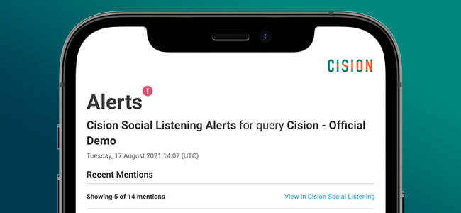 Cision Alerts on Smartphone