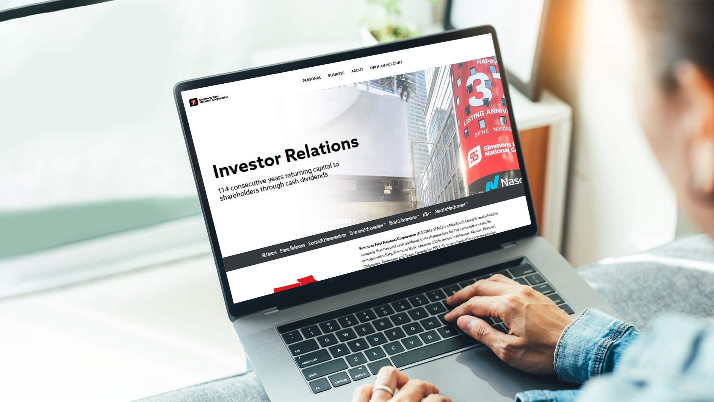 Investor Relations Webpage