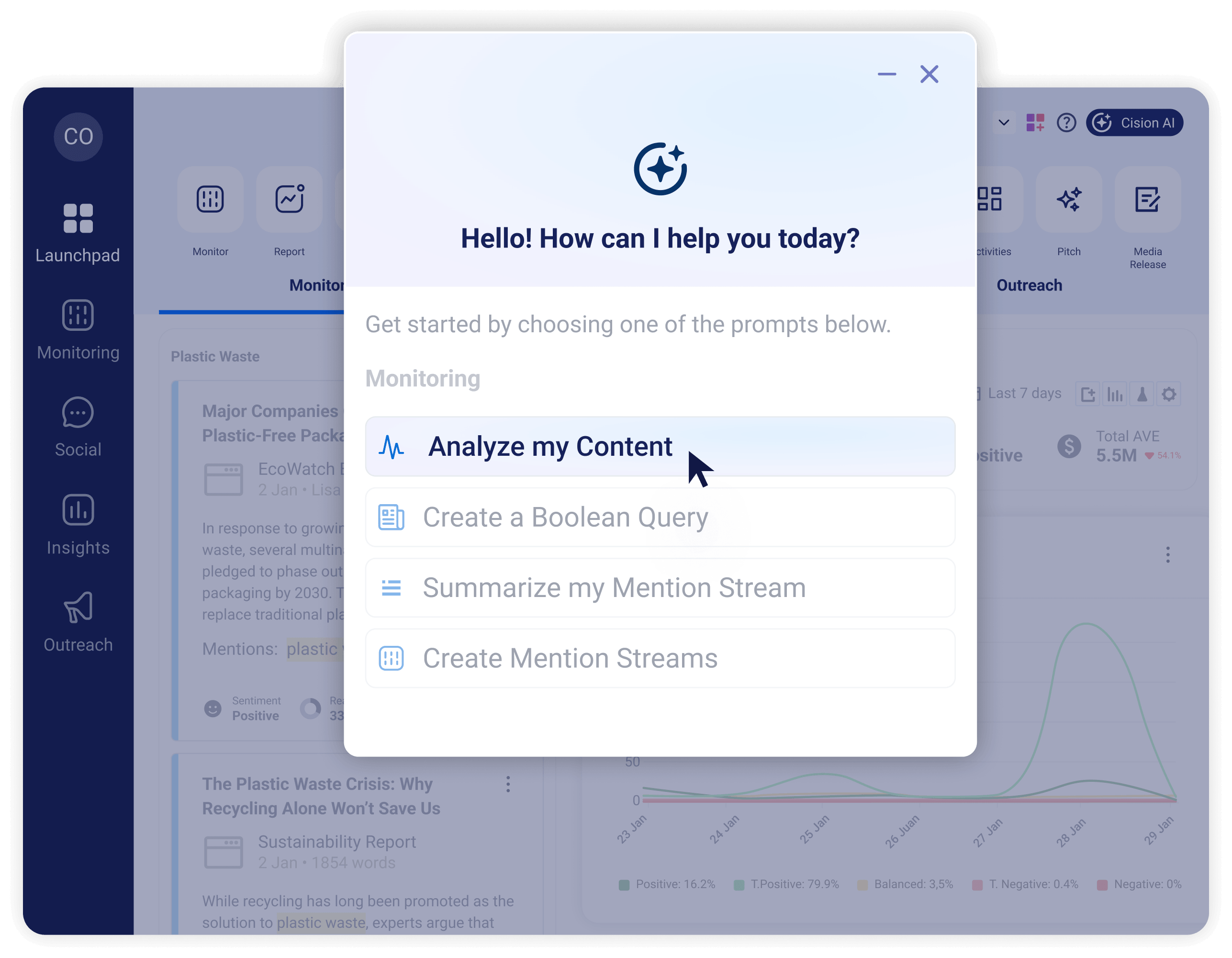 cisionone-ai-assistant-content-analysis-overview-campaign-c-launch