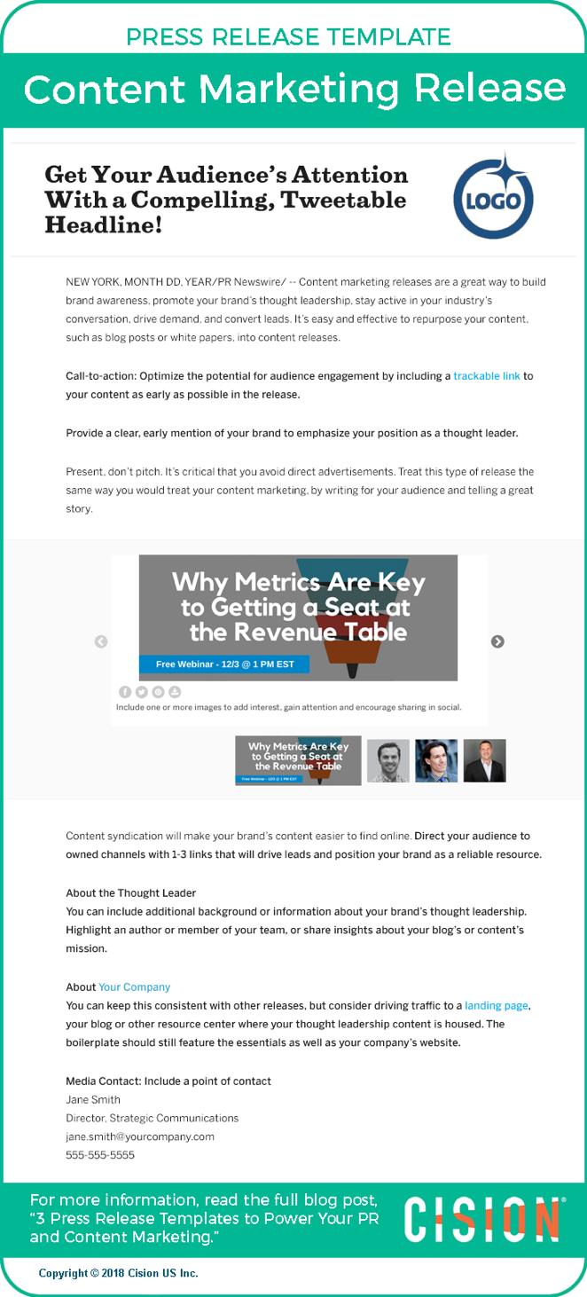 28 Press Release Templates to Power PR & Content Marketing
